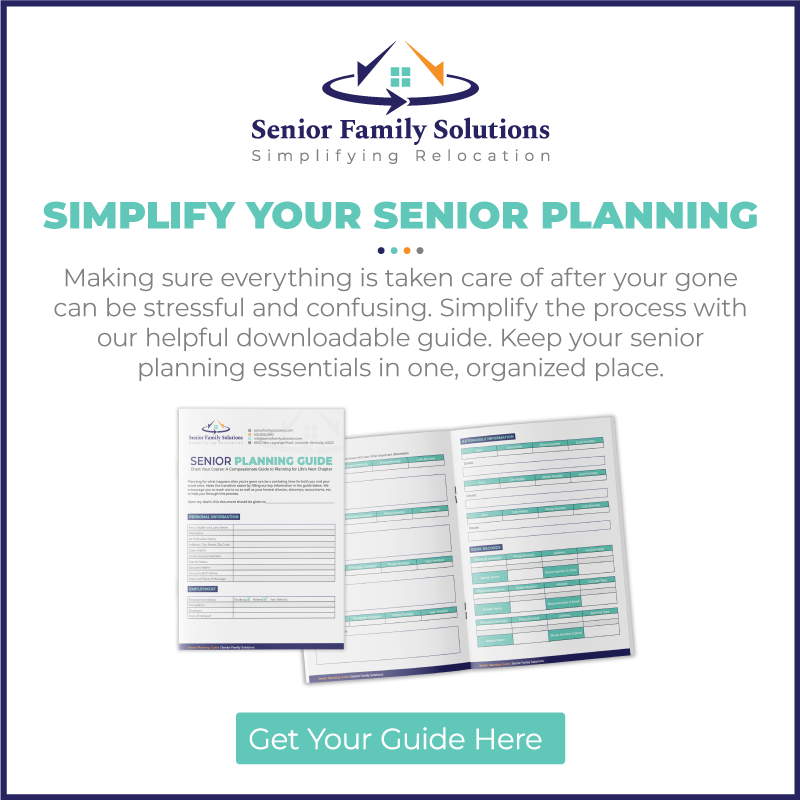 Simplify Your Senior Planning Making sure everything is taken care of after you're gone can be stressful and confusing. Simplify the process with our helpful downloadable guide. Keep your senior planning essentials in one, organized place. Get your guide.