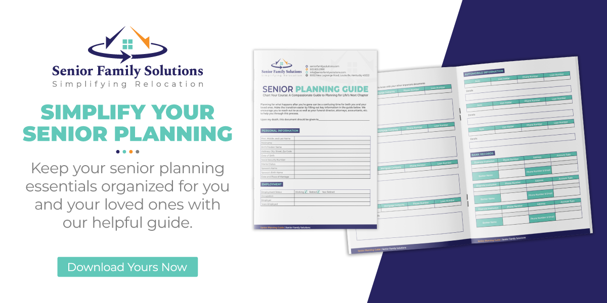 Simplify Your Senior Planning: Keep your senior planning essentials organized for you and your loved ones with our helpful guide. Download Yours Now